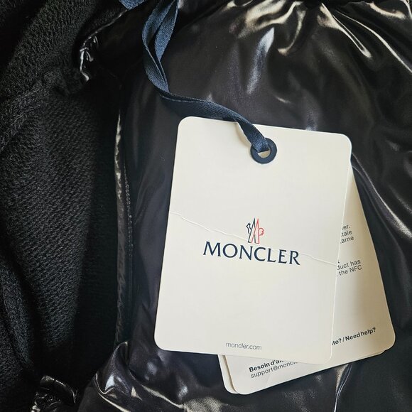 NWT Moncler Cardigan Tricot Down Puffer Small Jacket Black COMPANY LOGO READ - Picture 8 of 13